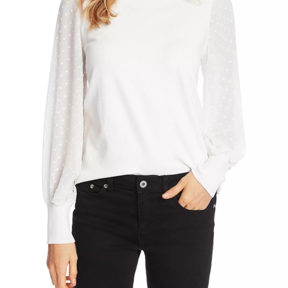 Cece clip dot mock neck sweater - Picture 2 of 7